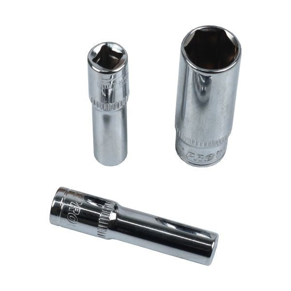 US PRO 11PC 1/4" Drive 6-Point Deep Metric Socket Set 4–13MM