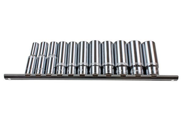 US PRO 3/8" Drive Metric Socket Set Deep Chrome Sockets 11PC 8-19MM Tools 1392 - SBW Trading Limited