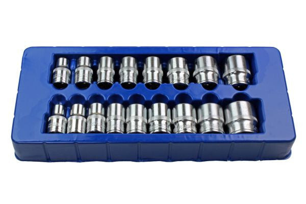 US PRO 17PC 1/2" DR 6PT SHALLOW SOCKETS 10 - 30MM - SBW Trading Limited
