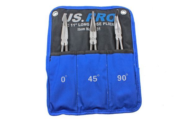 US PRO 3PC 11" LONG NOSE PLIERS - SBW Trading Limited