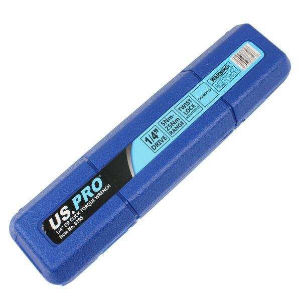 US PRO 1/4" DR CLICK TORQUE WRENCH 5-25NM - SBW Trading Limited