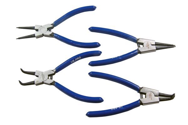 US PRO 4PC CIRCLIP PLIERS SET IN ZIP POUCH - 6 INCH