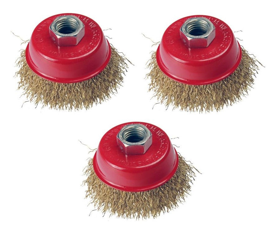 VEWERK 75MM BRASS WIRE CUP BRUSH - - SBW Trading Limited