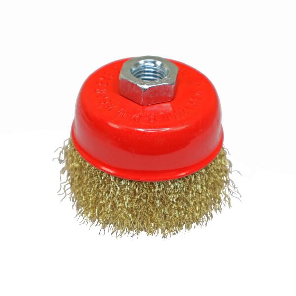 VEWERK 75MM BRASS WIRE CUP BRUSH - - SBW Trading Limited