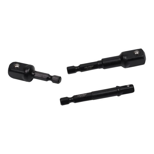US PRO 8PC IMPACT DRIVER SOCKET ADAPTORS 1/4" 3/8" 1/2" - 1/4" HEX DR - SBW Trading Limited