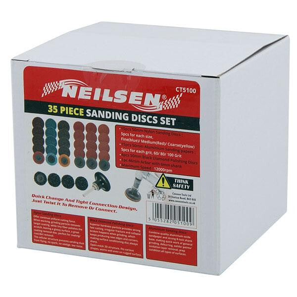 35Pc Sanding Discs 2" Type R Roll Lock Discs Pads Sanding Roloc Abrasives CT5100 - SBW Trading Limited