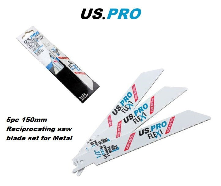 US PRO 5PC US922BF 150MM RECIPROCATING SAW BLADE FOR METAL - SBW Trading Limited