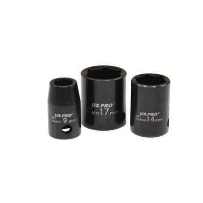 US PRO 13PC 3/8" DR. SHALLOW IMPACT SOCKETS METRIC - SBW Trading Limited
