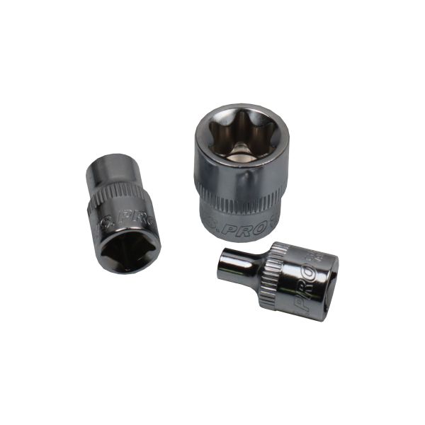 US PRO 12PC 3/8" DR E STAR SOCKETS ON RAIL - SBW Trading Limited