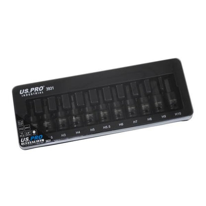 US PRO 31PC 3/8" Drive Impact Hex, Torx & Spline Bit Socket Set