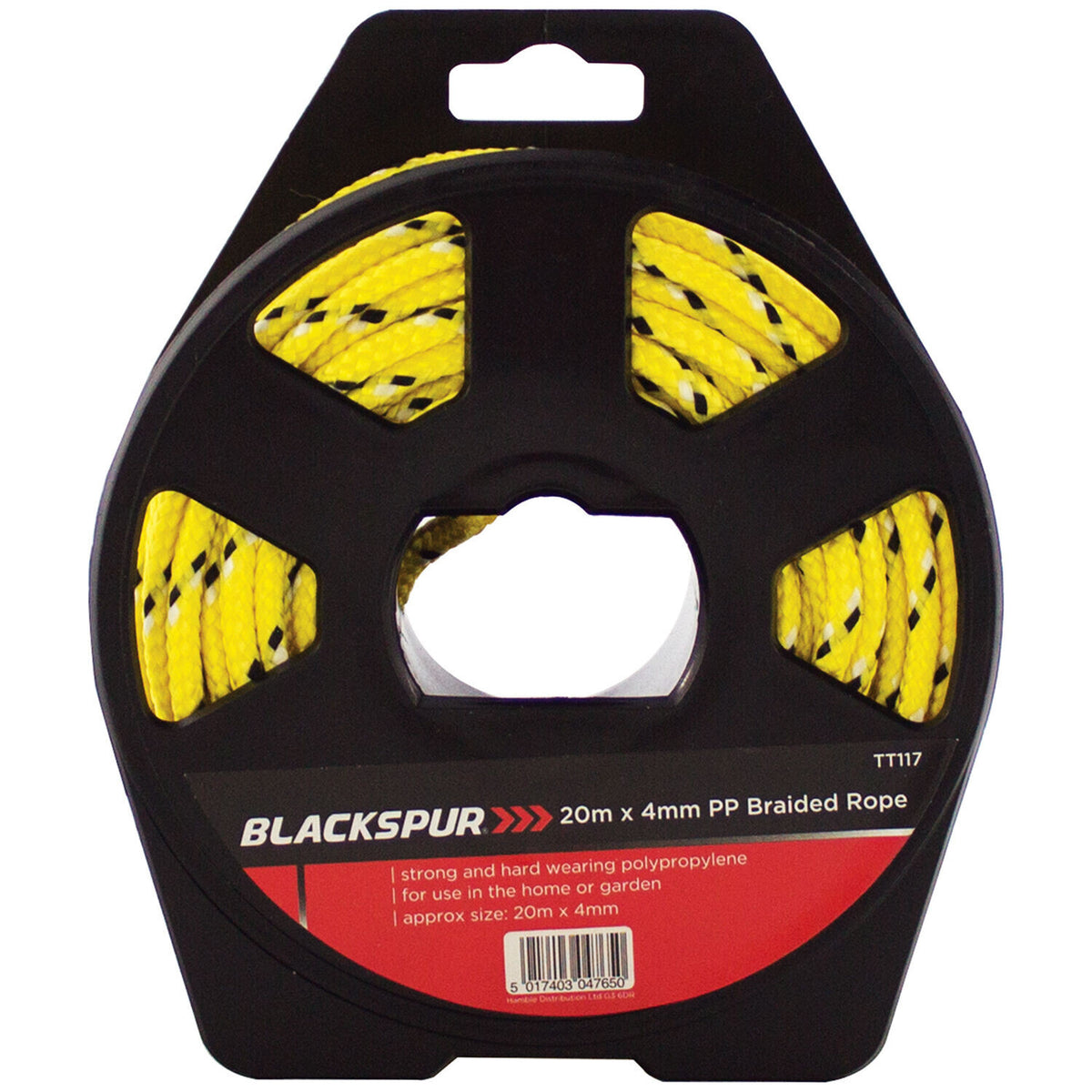 20M X 4Mm Braided Polypropylene Rope | Heavy Duty Multi-Purpose Reel Cord