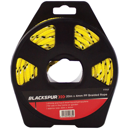 20M X 4Mm Braided Polypropylene Rope | Heavy Duty Multi-Purpose Reel Cord