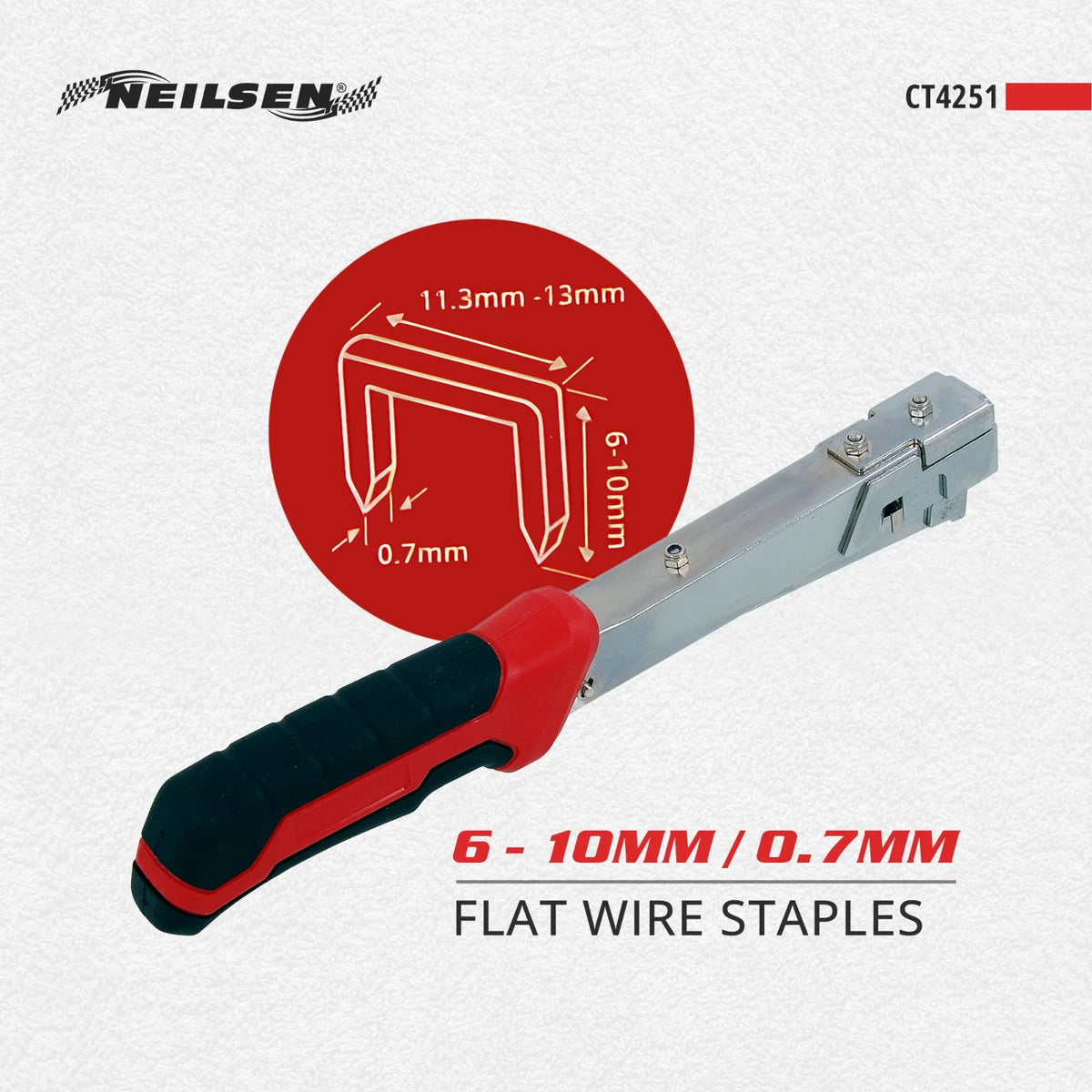 NEILSEN Heavy Duty Hammer Tacker Stapler
