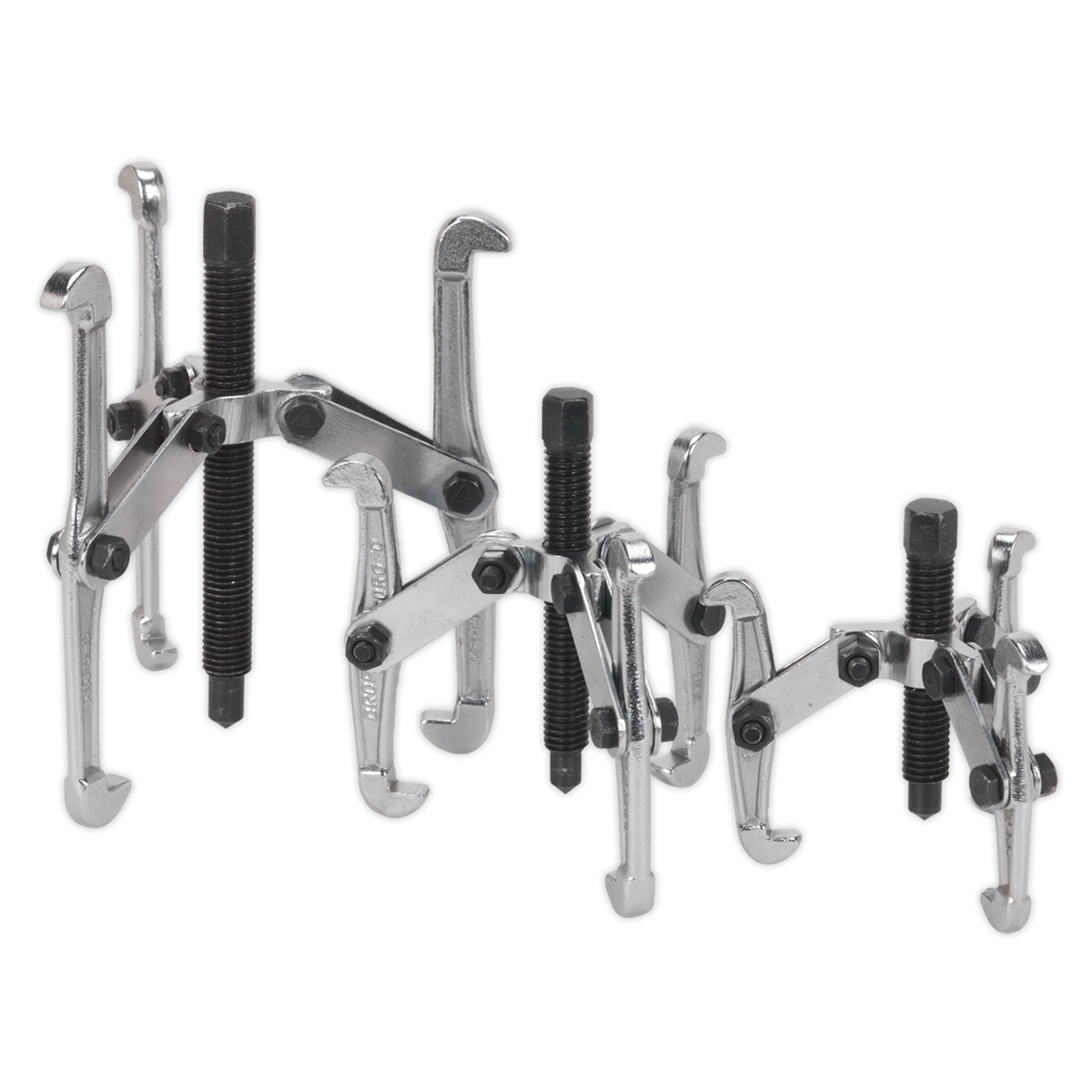 Sealey 3Pc Triple-Leg Hub Puller Set Gear & Bearing Puller 75-150Mm Heavy-Duty