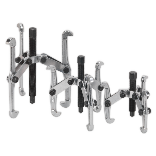 Sealey 3Pc Triple-Leg Hub Puller Set Gear & Bearing Puller 75-150Mm Heavy-Duty