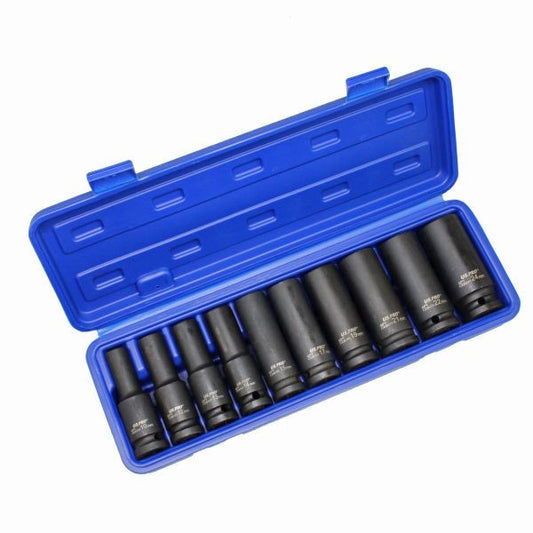 Us Pro 10Pc 1/2" Drive Deep Impact Sockets Metric Set Hex 10-24Mm 78Mm 6 Point