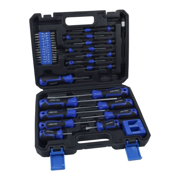 Us Pro 43Pc Pro Screwdriver Set Precision Bits Magnetiser Ph Sl Torx Hex