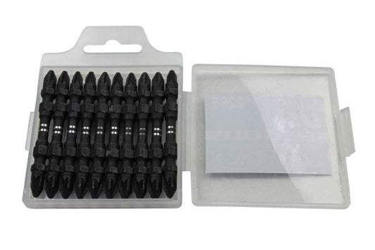 Us Pro 10Pc Pz2 65Mm Double End Impact Bits Torsion 1/4" Hex S2 Steel Driver Set