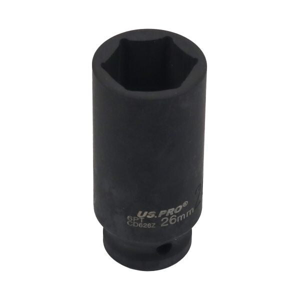 Us Pro 1/2" Drive 26Mm Deep Impact Socket 6Pt 78Mm Heavy Duty Cr-V Metric