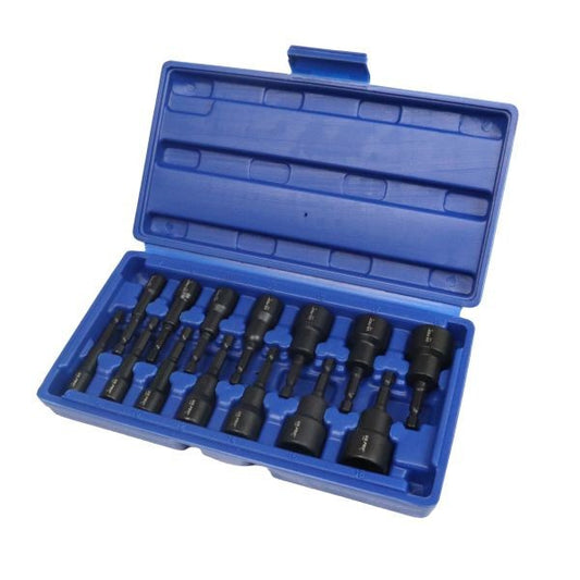 Us Pro 14Pc 1/4" Hex Magnetic Impact Nut Driver Set Metric 6-19Mm Drill Sockets