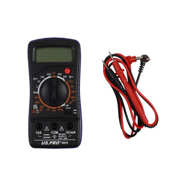 Lcd Digital Multimeter Ac/Dc Voltage Current Tester | Backlight, Battery Test