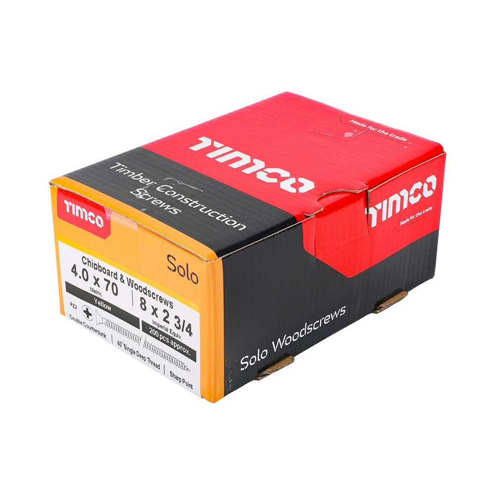Timco 4.0 x 70mm Pozi Chipboard Woodscrews 400 Pack