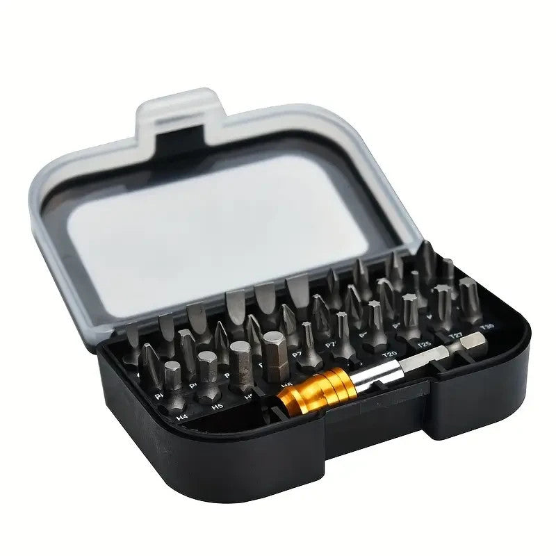 Us Pro 31Pc Screwdriver Bit Set 1/4" Drive Ph Pz Sl Hex Torx Magnetic Bit Holder