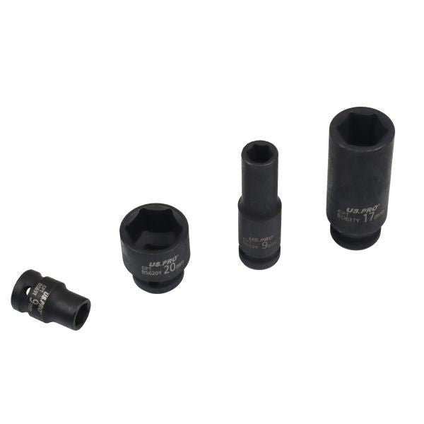 US PRO 32PC 3/8" Drive Impact Socket Set 7-22MM Metric