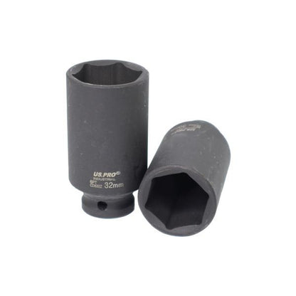 US PRO 13PC 1/2" Drive 6-Point Metric Deep Impact Socket Set 13MM-32MM