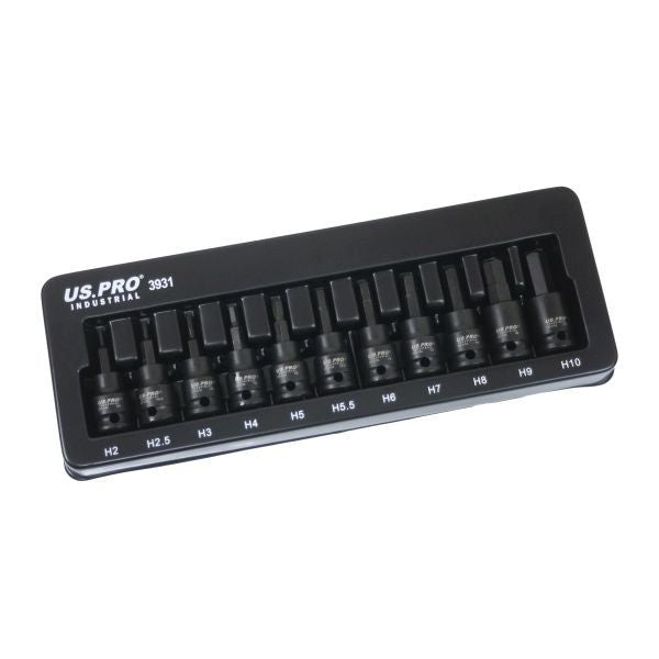 US PRO 31PC 3/8" Drive Impact Hex, Torx & Spline Bit Socket Set