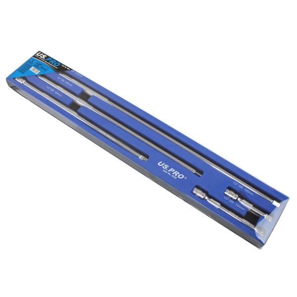 US PRO 5PC 1/2" Drive Extra Long Extension Bar Set 100-600MM