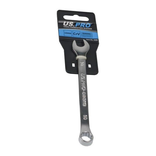 US PRO 10MM Combination Spanner Chrome CR-V