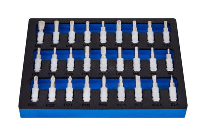 Bluespot 27Pc 1/4 Drive Mixed Bit Socket Set Torx Hex Spline Sl Ph Pz 37Mm
