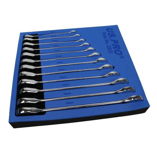 Us Pro 12Pc Gear Ratchet Combination Spanner Set 8-19Mm 72T Combi Wrench