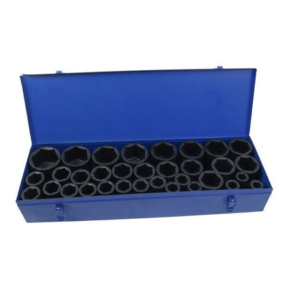 Us Pro 33Pc 3/4 Drive Deep Impact Socket Set 19-65Mm 6 Point 90Mm Case