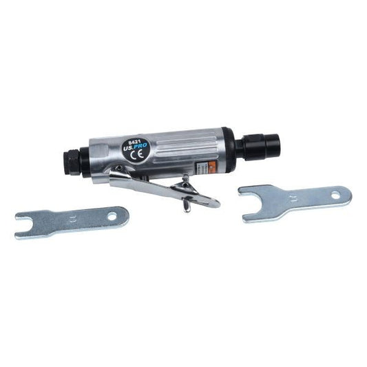 Us Pro 1/4" Air Die Grinder Compact 25,000 Rpm 3/6 Mm Collets Ce