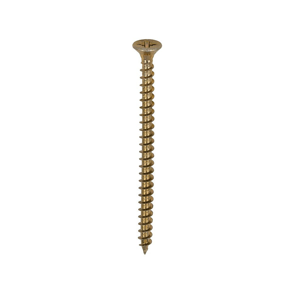 Timco 4.0 x 60mm Pozi Chipboard Woodscrews Yellow Double Countersunk 400 Pack