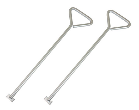 Us Pro 520Mm T End Manhole Cover Keys 2Pc Heavy Duty Drain Lifting Tool