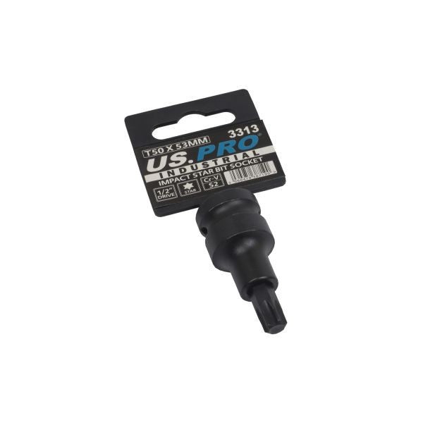 Us Pro 1/2" Drive Impact T50 Torx Star Bit Socket 53Mm Cr-V S2 Single