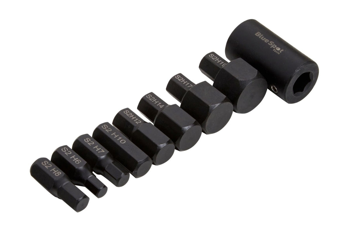 BlueSpot 1/2" Drive Impact Hex Bit Socket Set 6-19MM 9PC