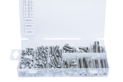 106Pc Stainless Steel Allen Bolt Set Socket Cap Screws Hex Head M4-M10 40552