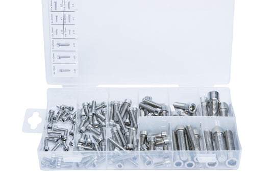 106Pc Stainless Steel Allen Bolt Set Socket Cap Screws Hex Head M4-M10 40552