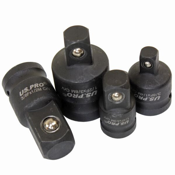 4PC Impact Socket Adaptor Set 1/2", 3/8", 1/4" Drive