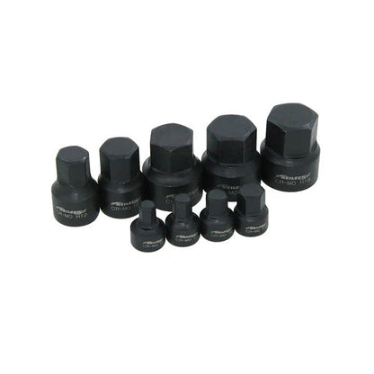 NEILSEN 9pc Stubby Hex Impact Bit Socket Set 6-19MM