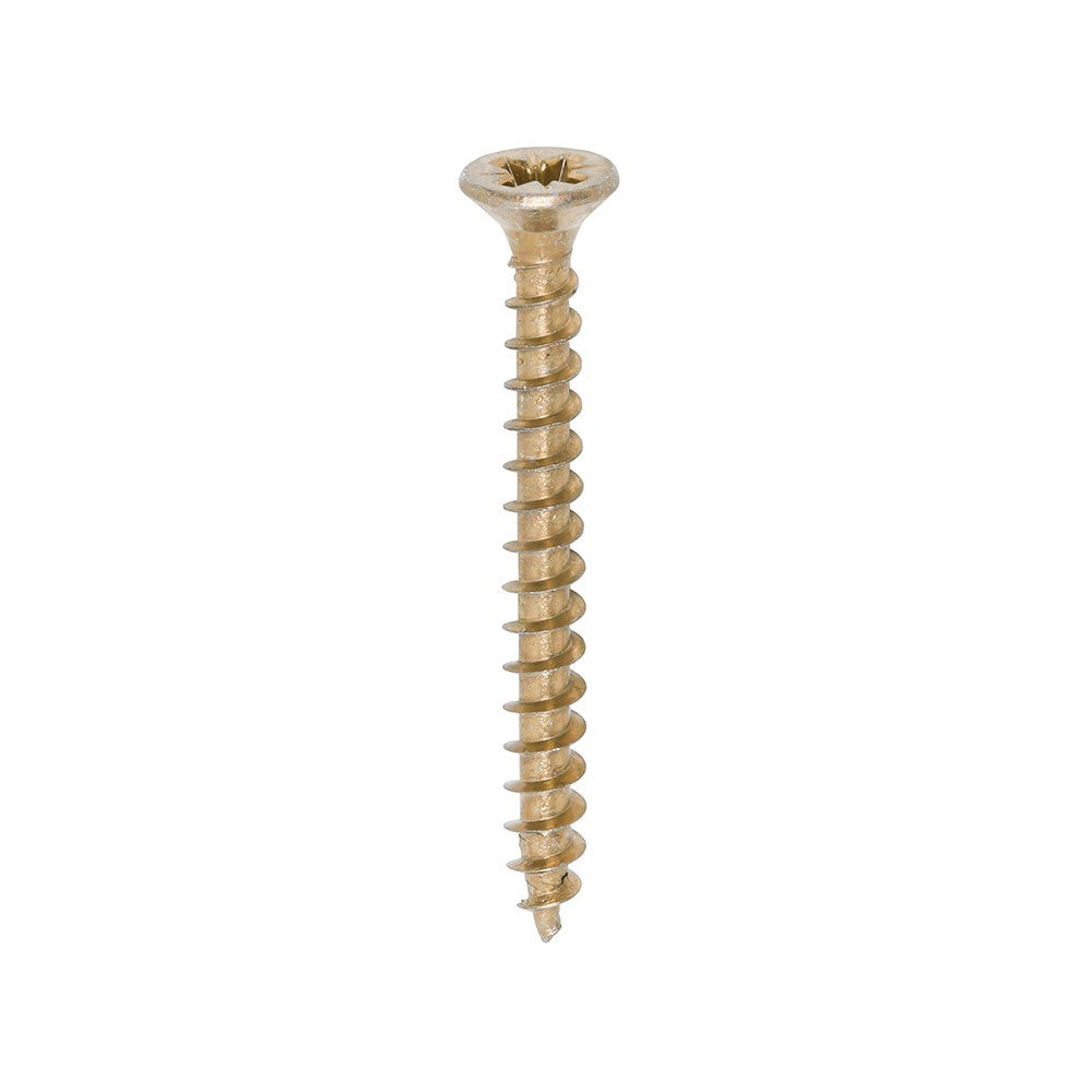 Timco 4.0 x 40mm PZ2 Chipboard Woodscrews Yellow Double Countersunk Head 400 Pack
