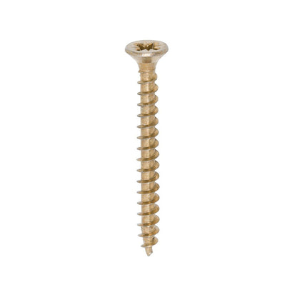 Timco 4.0 x 40mm PZ2 Chipboard Woodscrews Yellow Double Countersunk Head 400 Pack