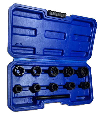 US PRO 11PC Bolt & Nut Extractor Set 9-19MM