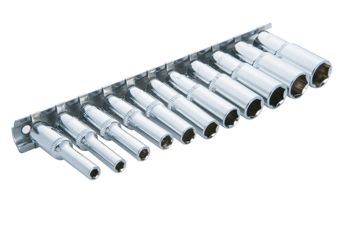 BlueSpot 1/4" Drive Metric Deep Socket Set 4-13MM