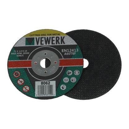 100 Pack 3" (75Mm) X1Mm Thin Metal Cutting Discs Stainless Steel Slitting Mini