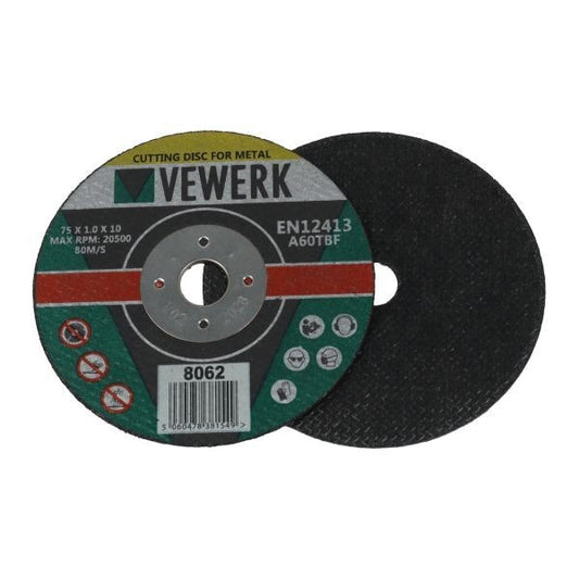 100 Pack 3" (75Mm) X1Mm Thin Metal Cutting Discs Stainless Steel Slitting Mini